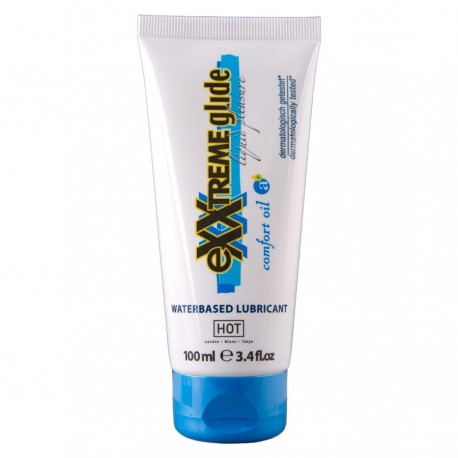 HOT EXXTREME GLIDE LUBRICANTE BASE AGUA ACEITE CONFORT A 100 ML