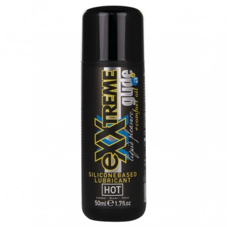 HOT EXXTREME GLIDE LUBRICANTE BASE SILICONA ACEITE CONFORT A 50 ML