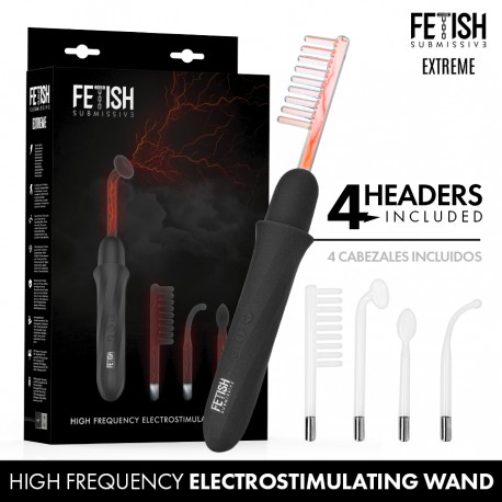 FETISH SUBMISSIVE VIBRADOR WAND ELECTROESTIMULACIaN ALTA FRECUENCIA