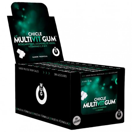 WUG Multivit Gum a DISPLAY 12 X 8 UDS El chicle funcional que refuerza tus defensas cada daa