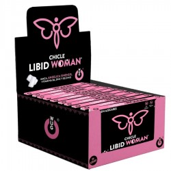 WUG LIBID WOMAN a DISPLAY 12 X 8 UDS Chicle funcional con Maca Ginseng Femenino y Zinc para potenciar la vitalidad femenina