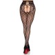 LEG AVENUE 1966 MEDIAS DE RED CON PANTY SIN ENTREPIERNA NEGRO TALLA aNICA