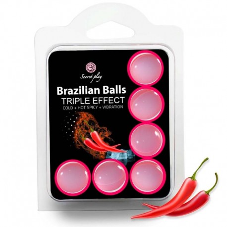 SECRETPLAY SET 6 BRAZILIAN BALLS TRIPLE EFECTO
