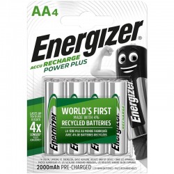 ENERGIZER - PILAS RECARGABLES AA4 BLISTER 4