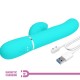 PRETTY LOVE PERLITA VIBRADOR PUNTO G 3 EN 1 MULTIFUNCIaN VERDE AGUA