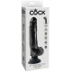 KING COCK DILDO VIBRADOR CON TESTICULOS 23 CM NEGRO
